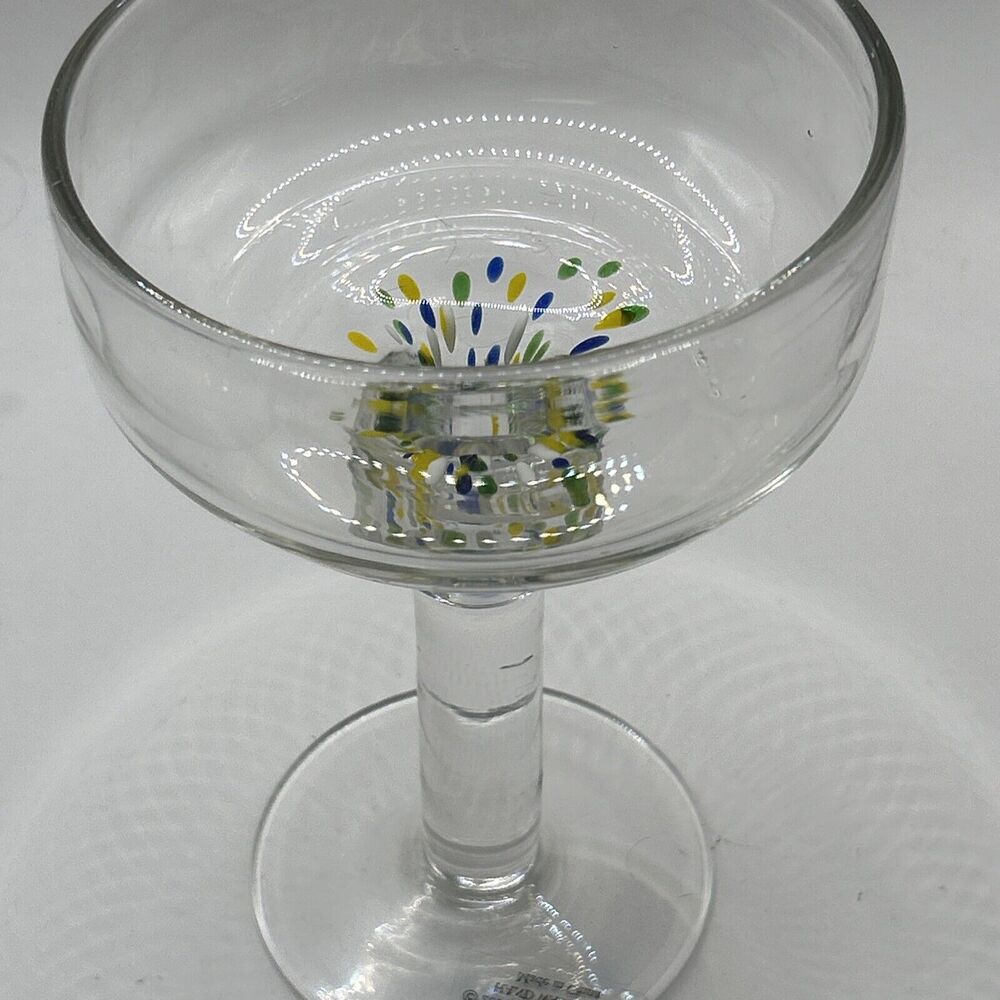 Unique Vtg Margarita Set Hand blown With Swirl 6 Lrg Glasses, 1 Lrg Pitcher - Picture 7 of 16